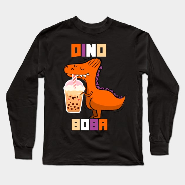 DINO BOBA funny Long Sleeve T-Shirt by Trendy_Designs